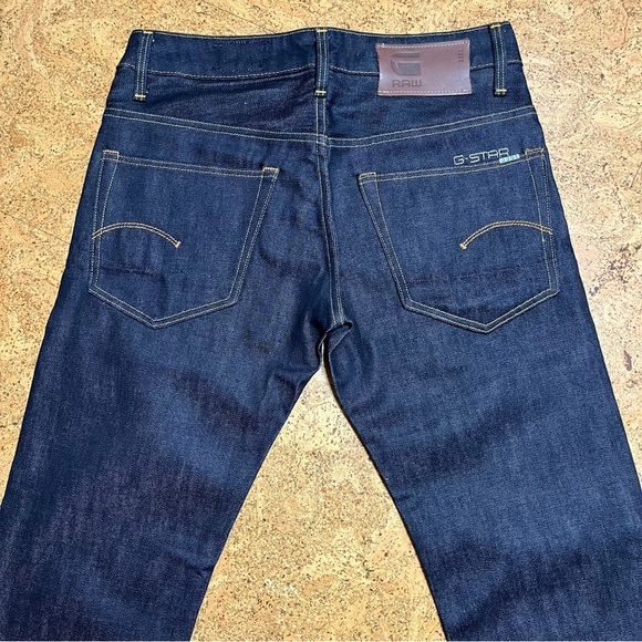 G-Star Raw Men’s 3301 Low Tapered Button Fly Dark Wash Jeans NWOT Sz 30 X 30 - Picture 11 of 16